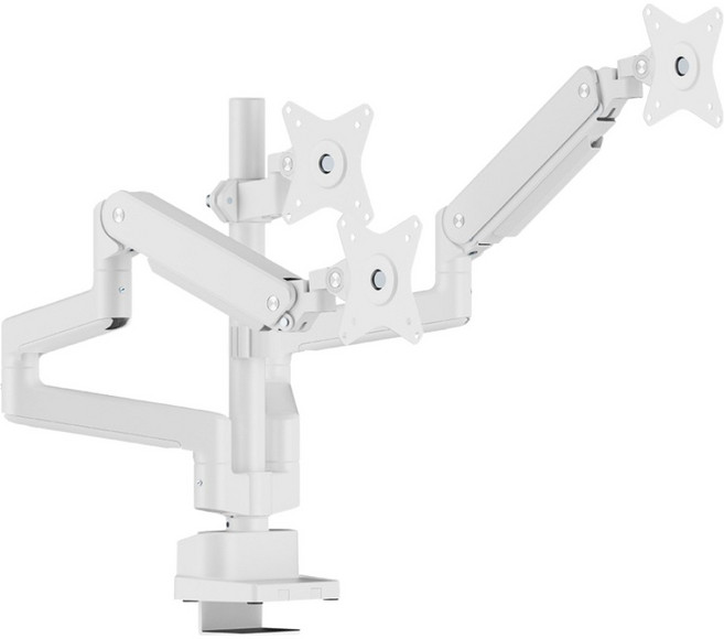 카멜마운트 트리플 벽면 밀착형 폴타입 모니터 거치대 CMA2T27, 화이트, 1개
