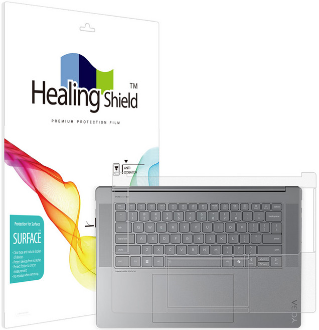 힐링쉴드 레노버 요가 슬림 7i 아우라 에디션 9세대 15ILL9 무광 팜레스트 터치패드 필름 2p 세트, 1세트