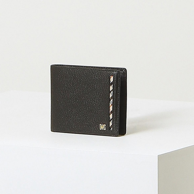 닥스 남성용 라인배색 소가죽 반지갑 DBWA6E914W3