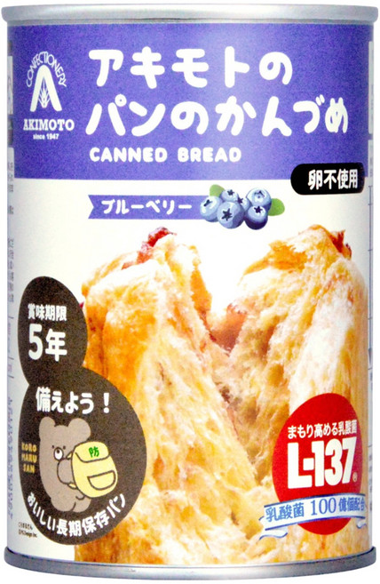 AKIMOTO 罐裝麵包 藍莓口味, 100g, 1個