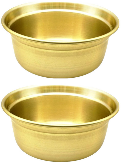 리온주방 국산 양은 황 양푼이 대접, 2개, 단품