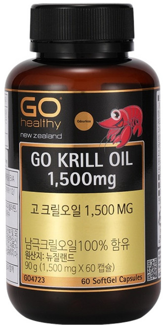 고헬씨 고 크릴오일 90g, 60정, 1개