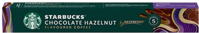 스타벅스 네스프레소 초콜릿 헤이즐넛 캡슐커피, 1개, 10개입, 5.1g