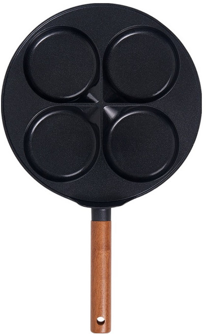 트루쿡 인덕션 에그팬 4구 월넛 블랙, 29cm, 1개