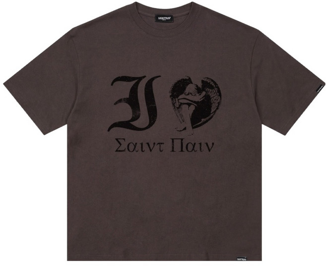 세인트페인 남녀공용 아이러브 세인트 반팔 티셔츠