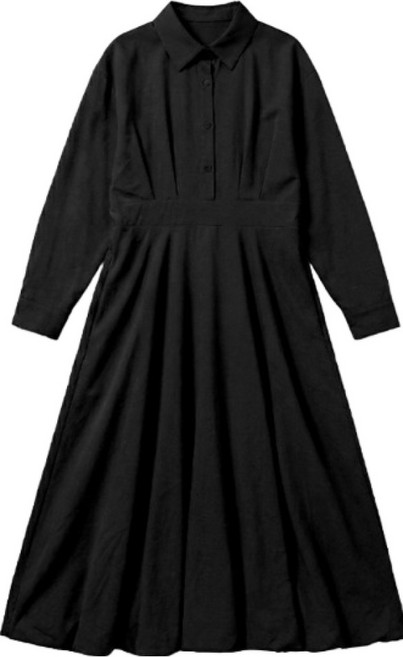 피핀 여성용 벌룬 셔츠 롱 원피스 38858