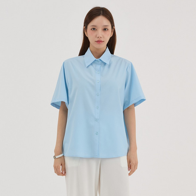 Elsso 女款簡約短袖襯衫