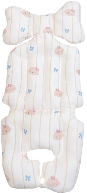 베베누보 듀라론 모달 양면 유모차 시트, 리본퍼피 + 듀라론 하트, 1개