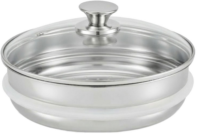 스테니 무연마제 스테인리스 찜기, 24cm, 1개