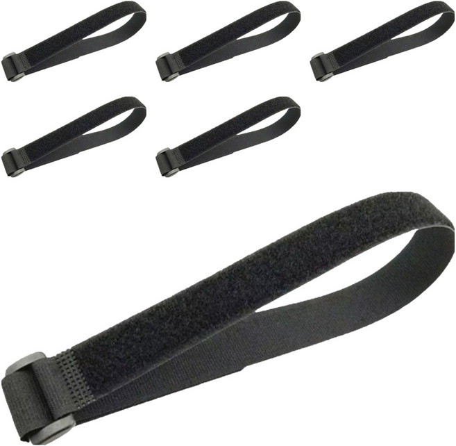 코오미 강력 벨크로 밴드 블랙 100 x 5 cm 6W0122, 6개