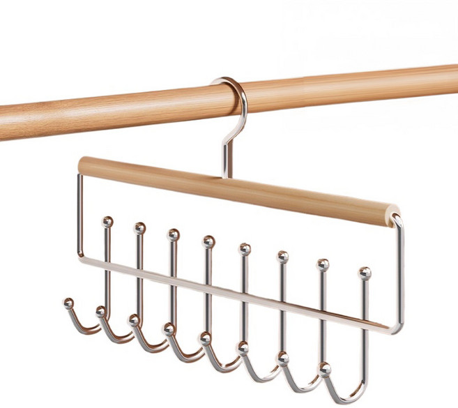 딜리 모던 심플 다용도 걸이, 내추럴 우드, 2개