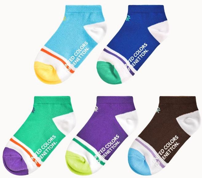 UNITED COLORS OF BENETTON. KIDS 兒童蠟筆運動短襪5雙組