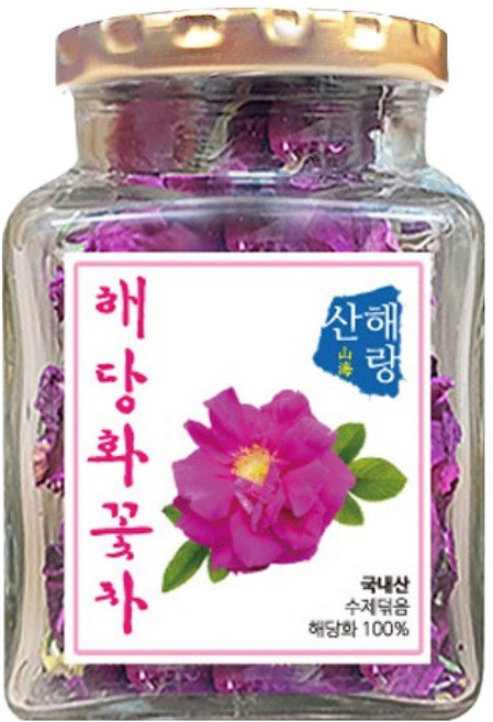 산해랑 국내산 수제덖음 해당화꽃차, 15g, 1개, 1개입