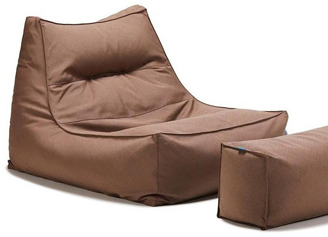 폴리몰리 빈백 + 풋 스툴 세트 607R, 칸쿤 브라운