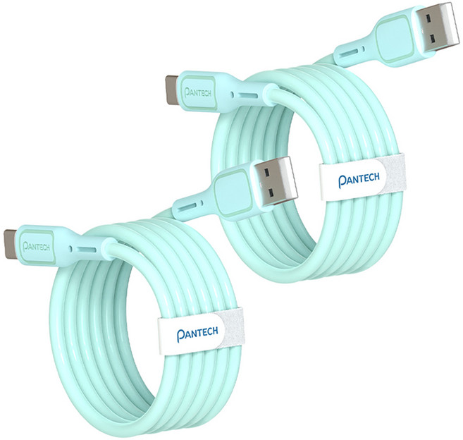 팬택 A타입-C타입 고속 파스텔 케이블, 2개, 민트, 2m