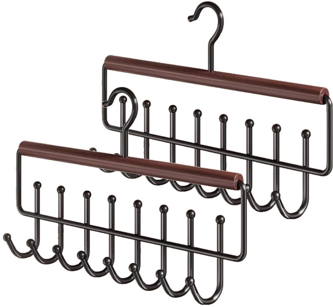 딜리 모던 심플 다용도 걸이, 빈티지 브라운, 2개