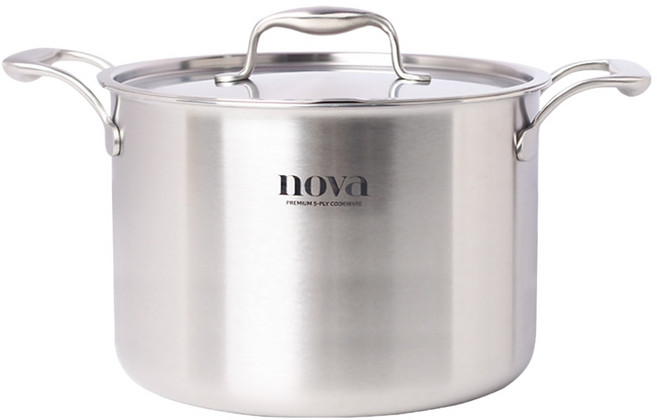 한일스텐레스 인덕션 노바 통5중 스테인리스 곰솥냄비, 그레이, 1개, 28cm