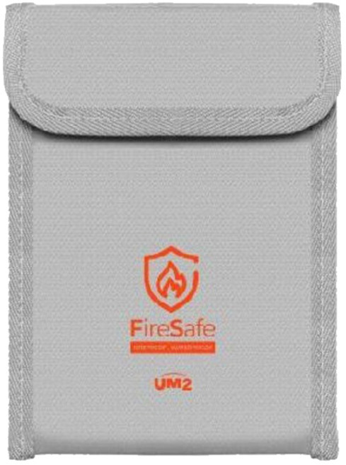유엠투 기내반입 여행용 휴대용 보조배터리 난연 파우치 소형 SAFE-SBAG13, 그레이, 1개