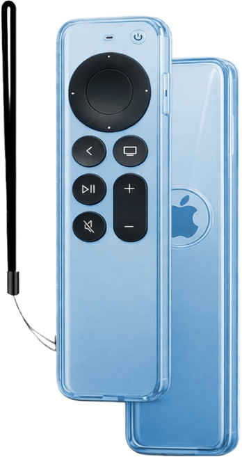 ODGKOREA 애플TV 4K 2세대 3세대 리모컨 호환 풀커버 투명 케이스, 1개, 블루