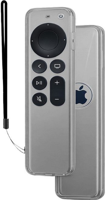 애플TV 4K 2세대 3세대 리모컨 호환 풀커버 투명 케이스, 1개, 그레이
