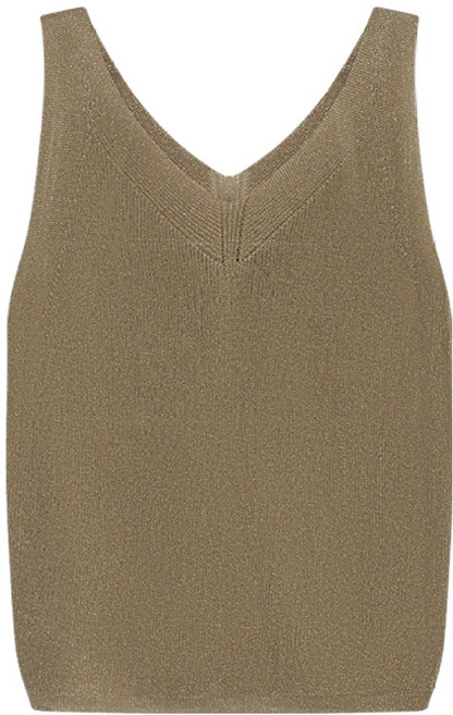 조이너스 여성용 메탈사 브이넥 슬리브리스 니트 탑 JAEU5-WST310