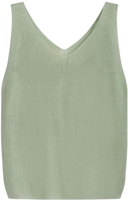 조이너스 여성용 메탈사 브이넥 슬리브리스 니트 탑 JAEU5-WST310