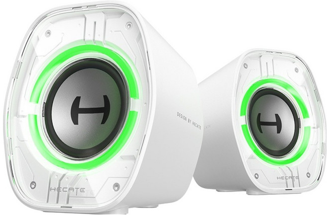 에디파이어 블루투스 데스크탑 PC 게이밍 RGB 4W 스피커, 화이트, G1000 II