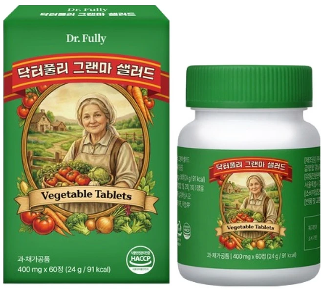 닥터풀리 그랜마 샐러드 24g, 1개, 60정 - 쿠팡