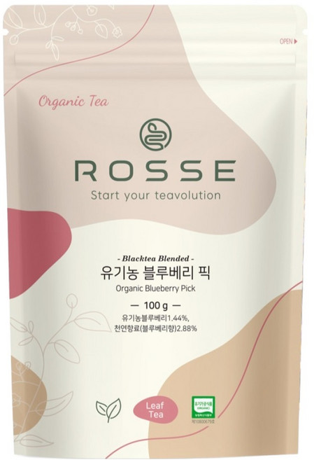 로쎄 유기농 블루베리 픽 리필용 파우치, 1개, 1개입, 100g