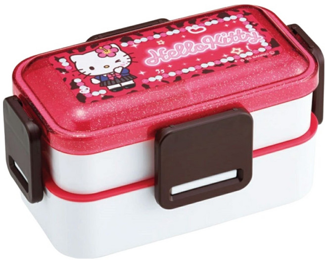 스케이터 휴대 용기 도시락 600ml PFLW4, 헬로키티 체리핑크, 1개