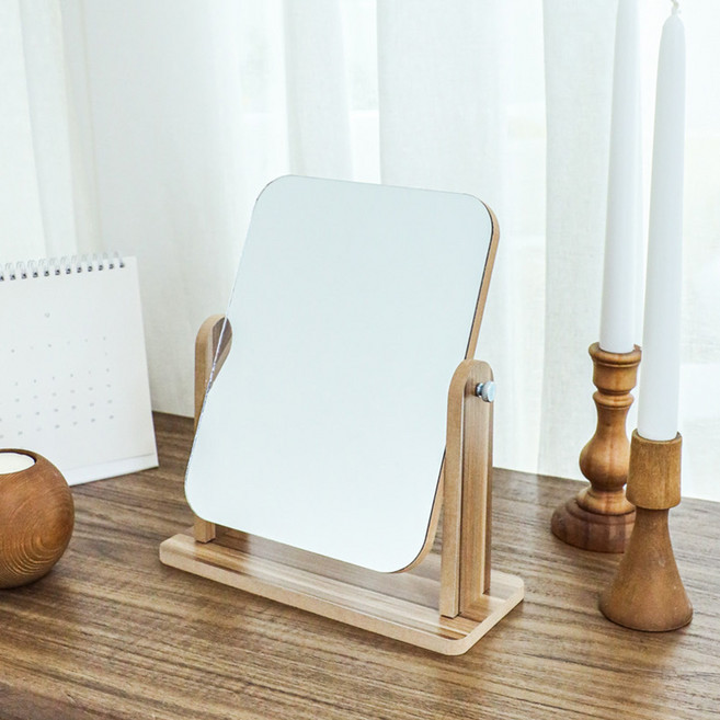 루아즈 각도조절 인테리어 우드 화장대 탁상거울, 혼합색상