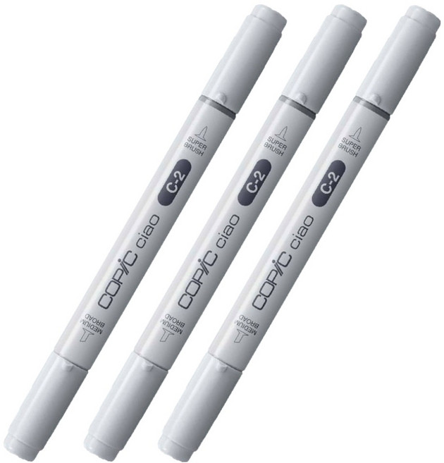 코픽 챠오 마카 C2 Cool Gray No.2, 3개, 1색