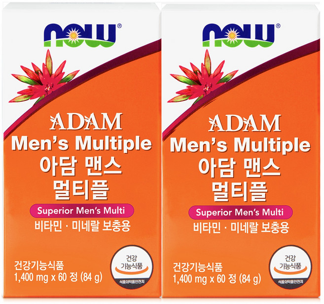 나우푸드 아담 맨스 멀티비타민 84g, 60정, 2개