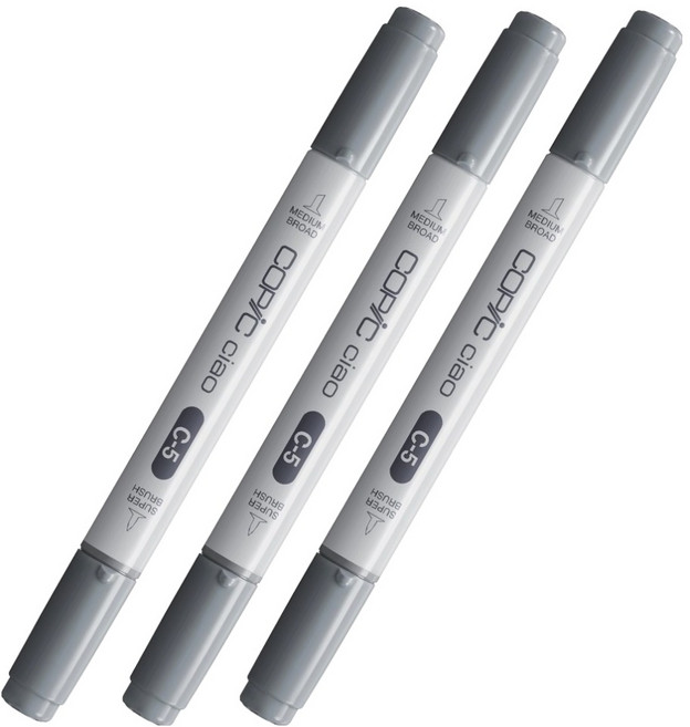 코픽 챠오 마카 C5 Cool Gray No.5, 3개, 1색