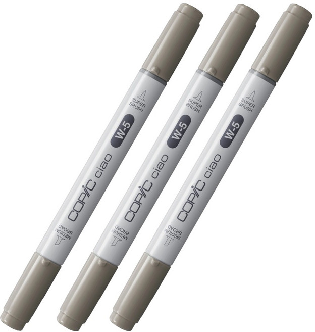 코픽 챠오 마카 W5 Warm Gray No.5, 3개, 1색