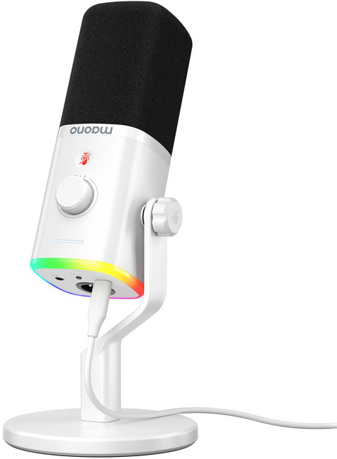 마오노 USB XLR 다이나믹 마이크, PD100X(탁상형), 화이트, PD100X