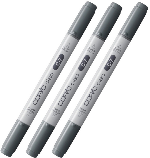코픽 챠오 마카 C7 Cool Gray No.7, 3개, 1색