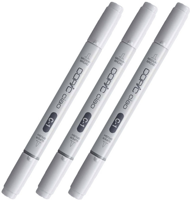 코픽 챠오 마카 C1 Cool Gray No.1, 3개, 1색