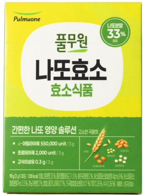 풀무원 나또 귀리효소 30p, 1개, 90g