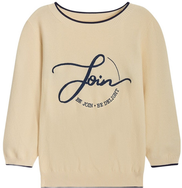 JOINUS 女款毛圈刺繡圓領針織套頭衫 JAFU3-WSL100