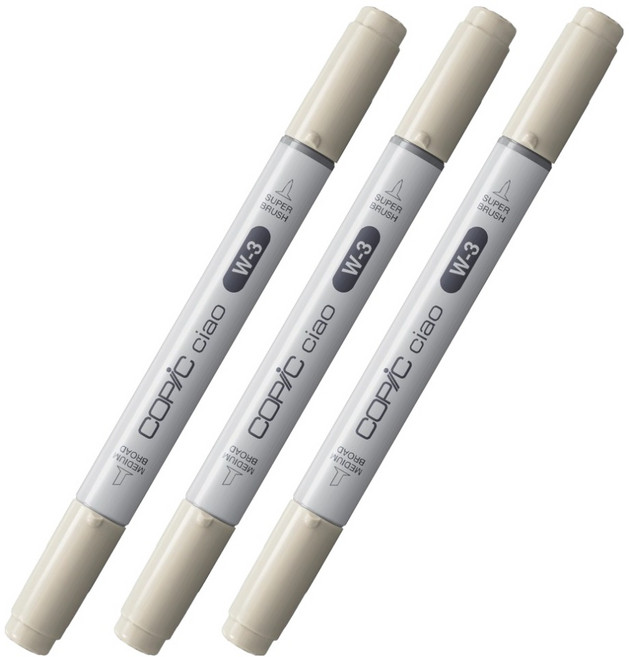 코픽 챠오 마카 W3 Warm Gray No.3, 3개, 1색