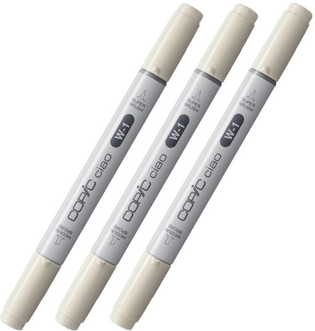 코픽 챠오 마카 W1 Warm Gray No.1, 3개, 1색