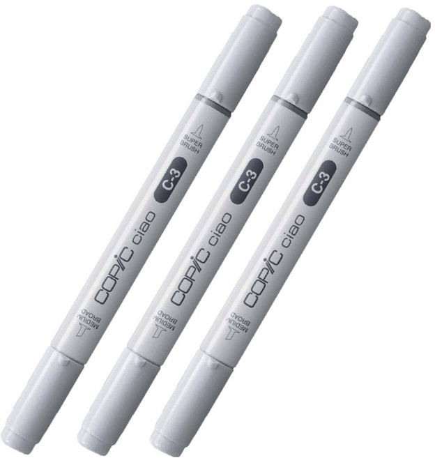코픽 챠오 마카 C3 Cool Gray No.3, 3개, 1색