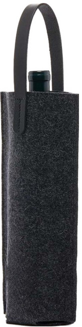 코레시스 펠트 와인 비즈니스 선물가방 싱글 31 x 15 cm, 블랙, 1개