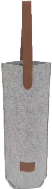 코레시스 펠트 와인 비즈니스 선물가방 싱글 31 x 15 cm, 그레이, 1개