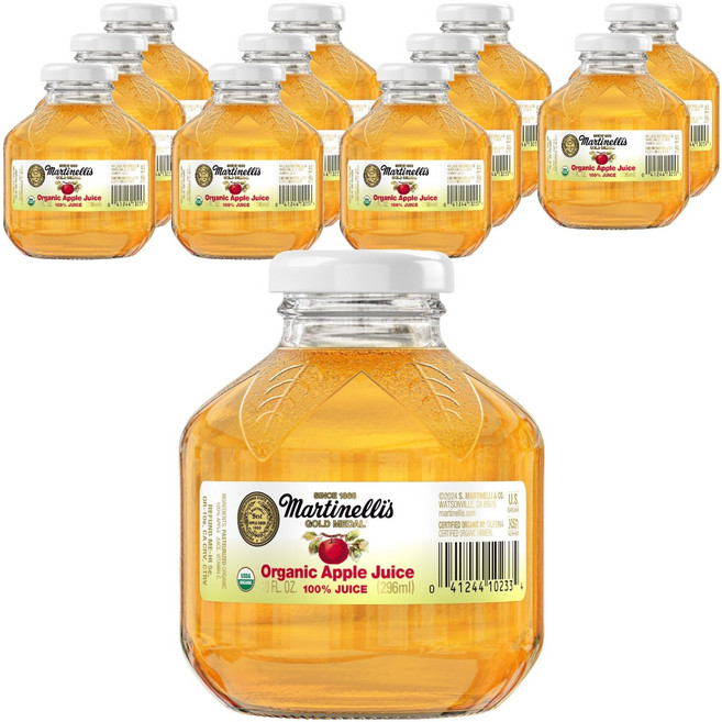 마르티넬리 유기농 골드메달 애플주스, 296ml, 12개