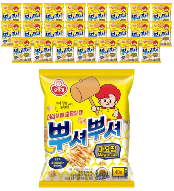 OTOKI 不倒翁 Ppusyeo Ppusyeo 美乃滋拉麵脆片, 24個, 100g