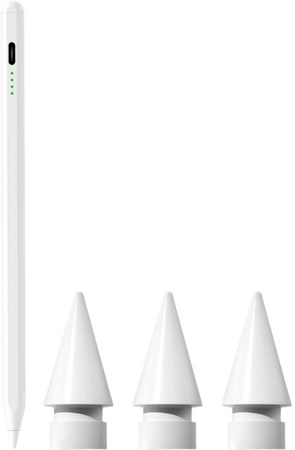 DTAudio iPad專用觸控筆 + 替換筆頭 3個 IP1-A0103, 白色, 1套