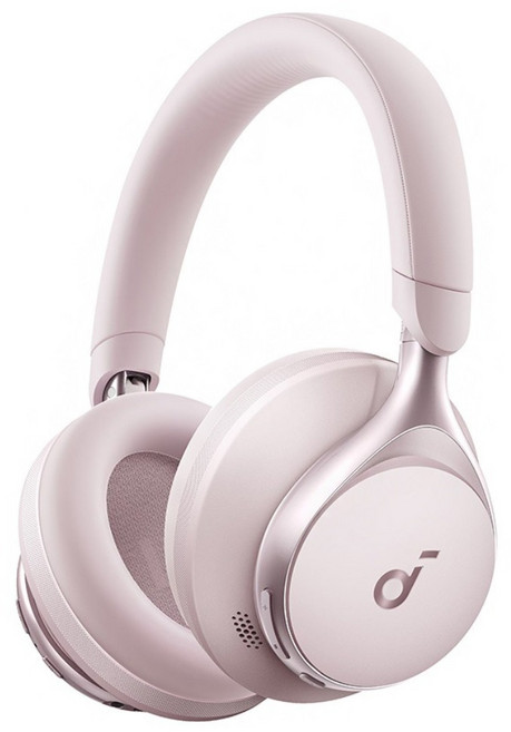 soundcore Space One Wireless 主動降噪 耳罩式 耳機 40mm Driver Hi-Res Audio Wireless LDAC Bluetooth 5.3 Built-in Mic 55H Playtime 粉色 AI Noise Cancelling A3035