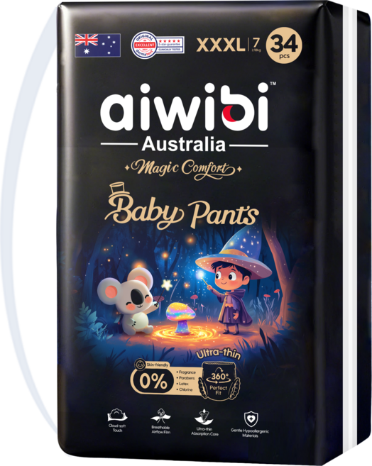 aiwibi 愛薇彼 安撫魔法褲型尿布, 34片, 超大號以上 (3XL)